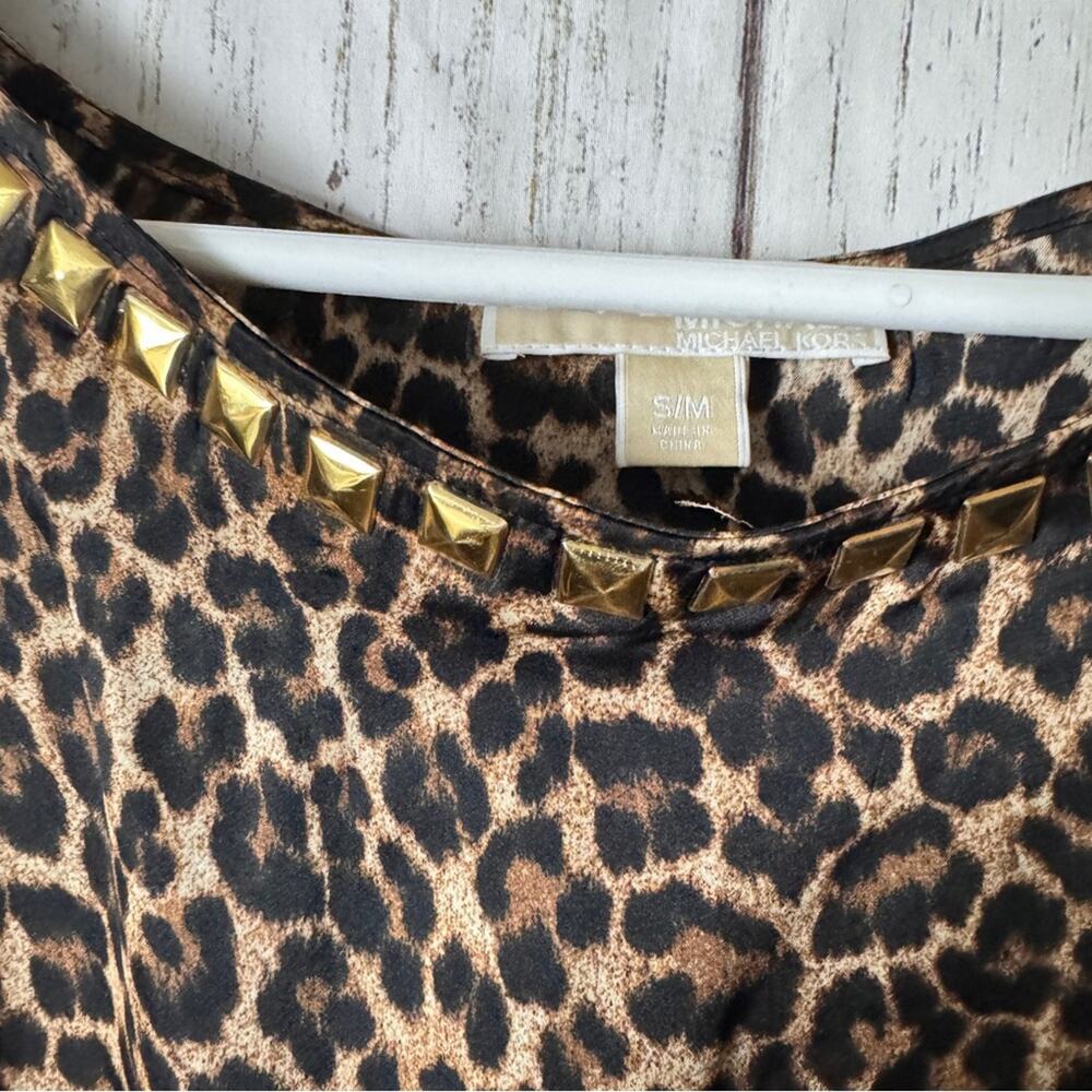 Michael Kors Women’s Animal Flowy Print Poncho Sz SM - Picture 7 of 12